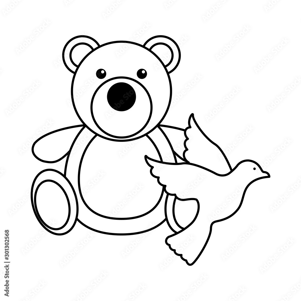 Obraz premium cute little bear teddy toy