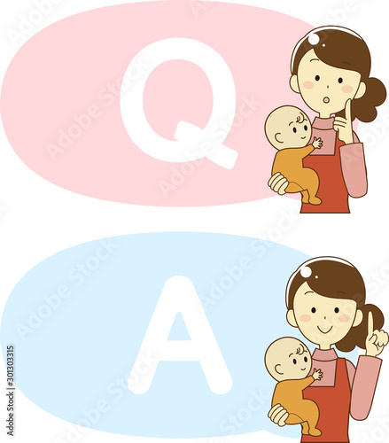 Q & A mom holding a baby