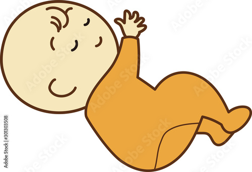 Illustration of little baby