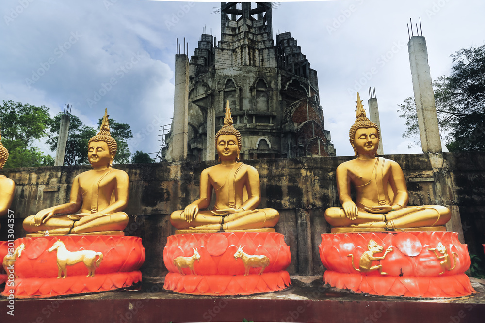 Obraz premium Buddha statues, Buddhism in Thailand