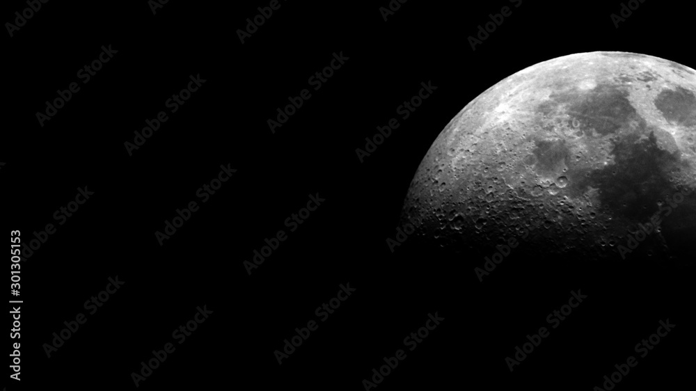 Close up of half moon texture - obrazy, fototapety, plakaty 