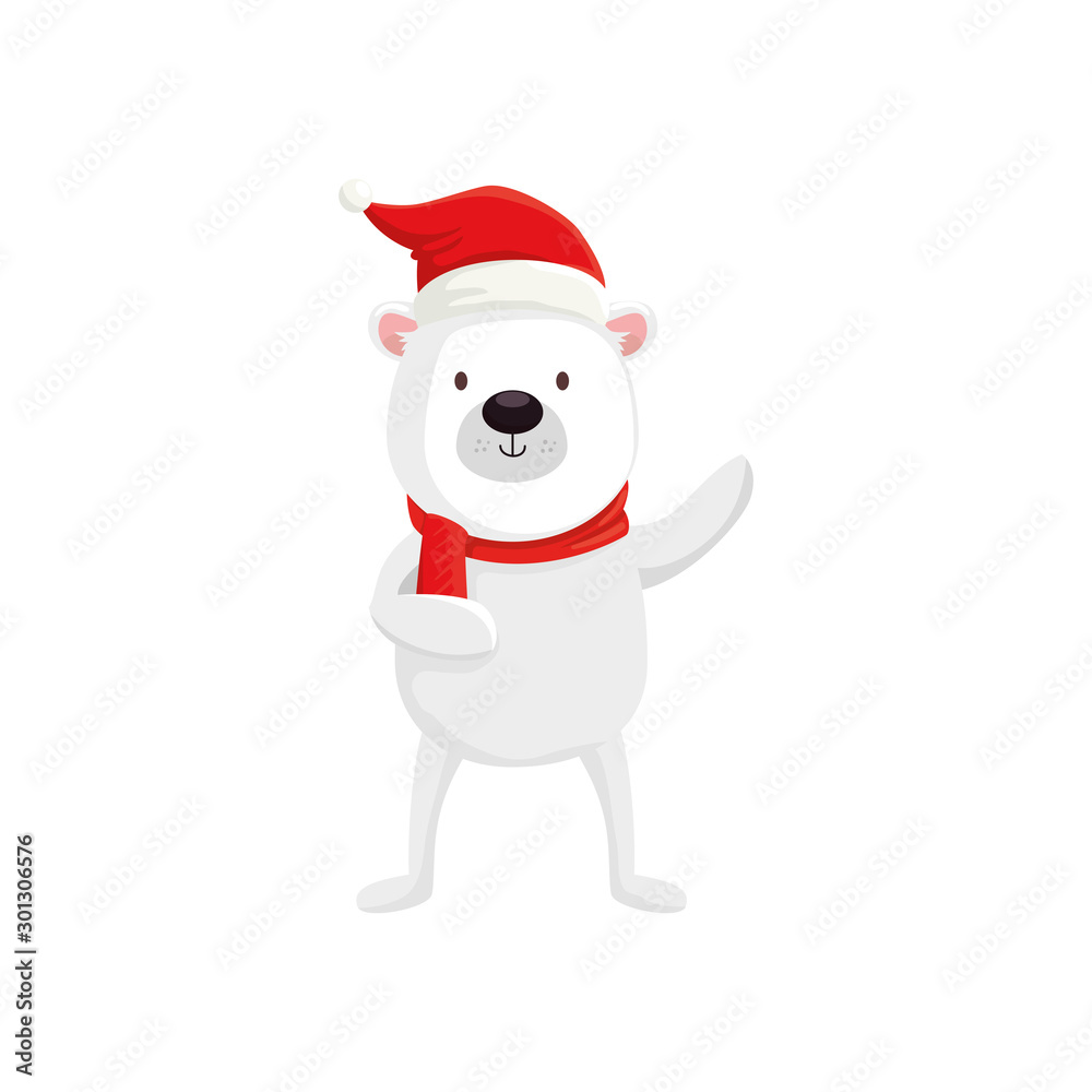 cute bear character merry christmas vector illustration design cute bear character merry christmas vector illustration design