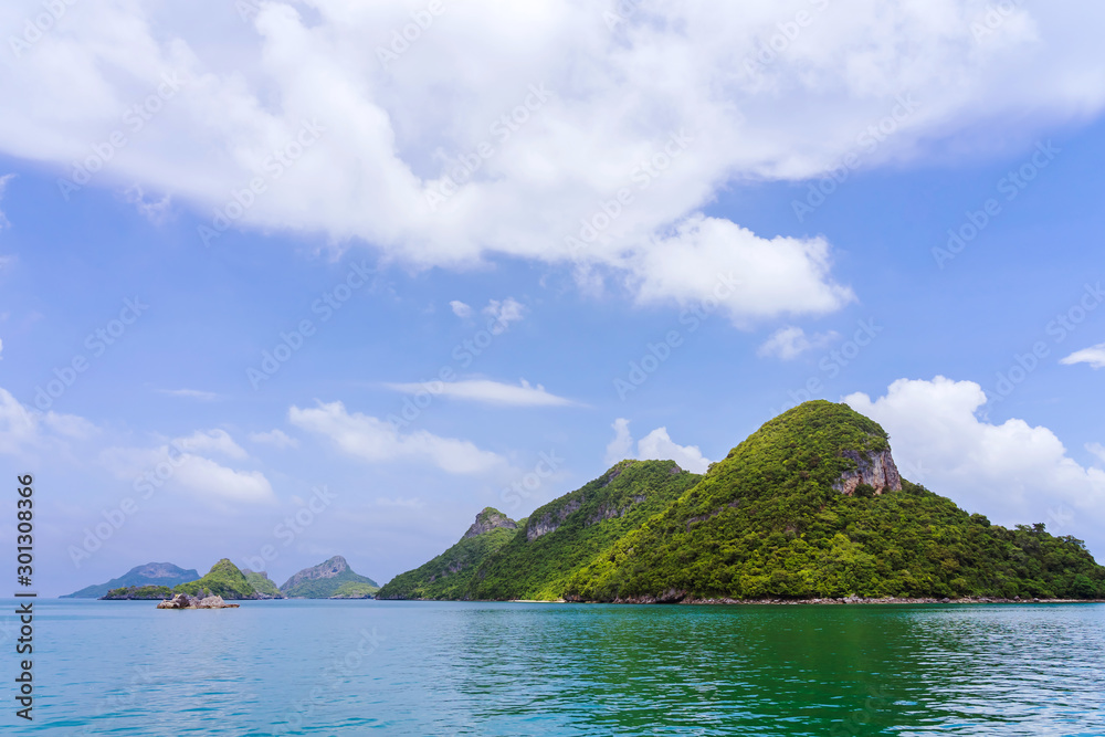 Beautiful scenery at view point of Ang Thong National Marine Park near Koh Samui in Gulf of Thailand, Surat Thani Province, Thailand. Beautiful scenery at view point of Ang Thong National Marine Park near Koh Samui in Gulf of Thailand, Surat Thani Province, Thailand.