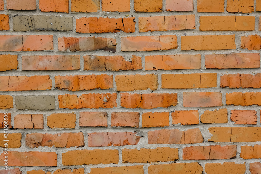 Fototapeta premium background texture brick red old wall masonry
