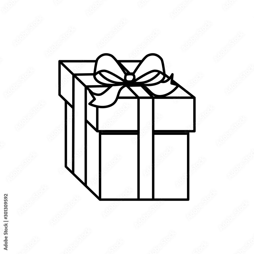 gift box present line style icon vector illustration design gift box present line style icon vector illustration design
