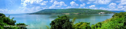 Mountain landscape, lake and mountain range, large panorama,Thailand 006 © KADAKADAR IN-ORN