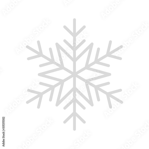 snowflake christmas decoration line style vector illustration design