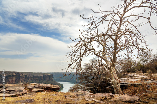 View of Chambal valley river near Garadia Mahadev temple. Kota. India photo