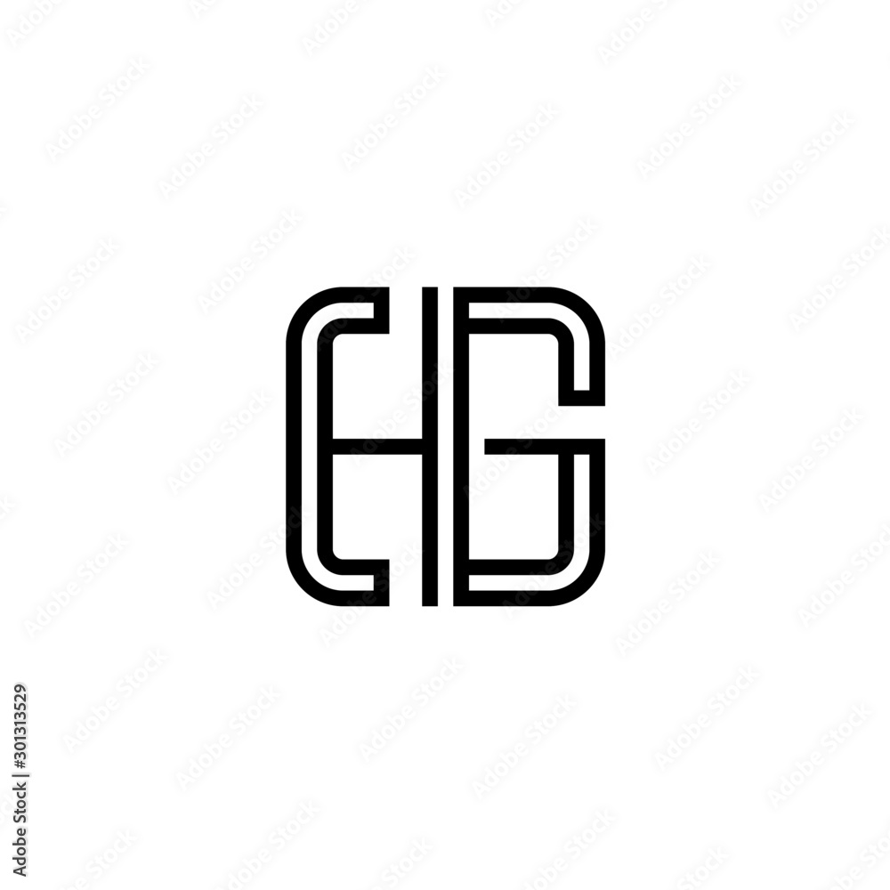 Letter HG logo icon design template elements Letter HG logo icon design template elements