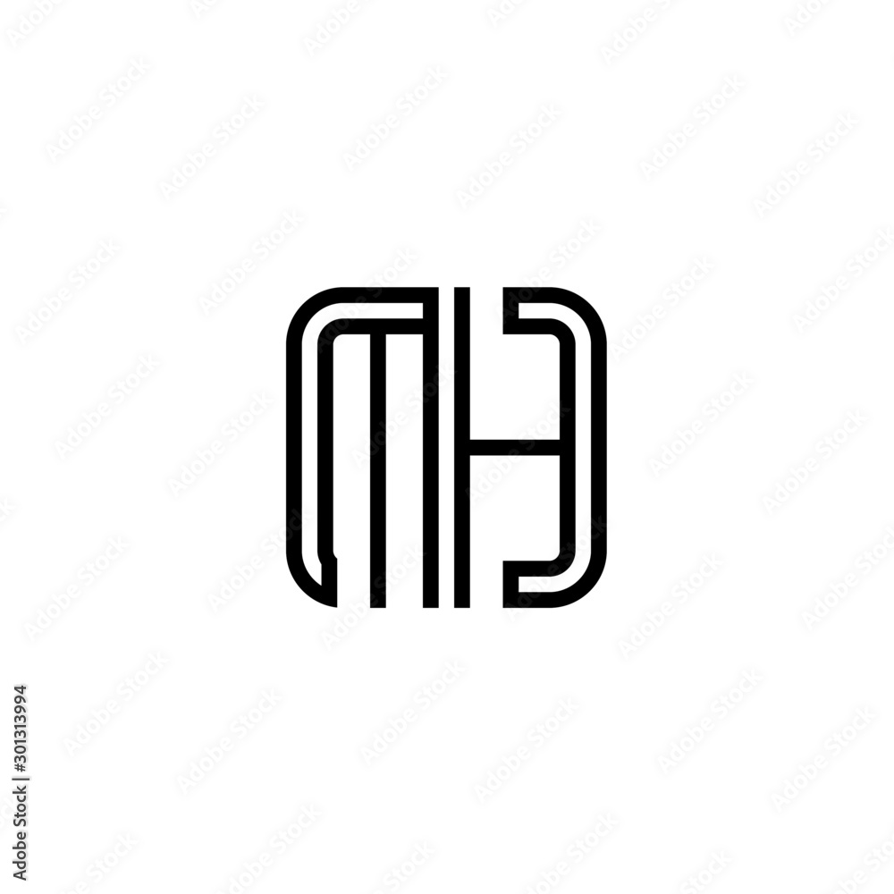 Letter MH logo icon design template elements Letter MH logo icon design template elements