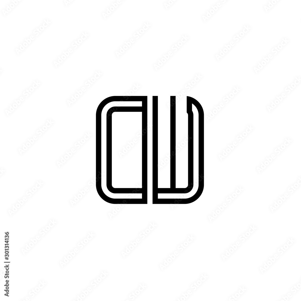 Letter OW logo icon design template elements Letter OW logo icon design template elements