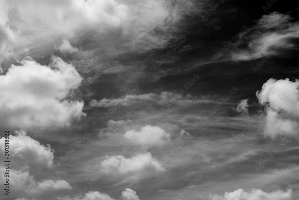 Obraz premium Textured cloud,Abstract white,isolated on black background