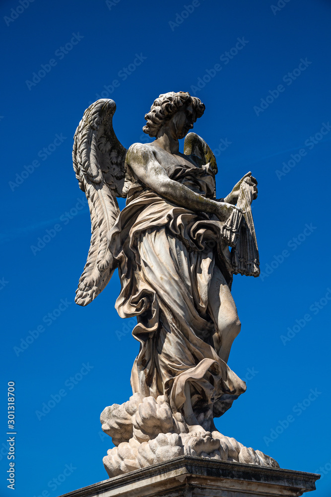 Statue on Sant'Angelo bridge Statue on Sant'Angelo bridge