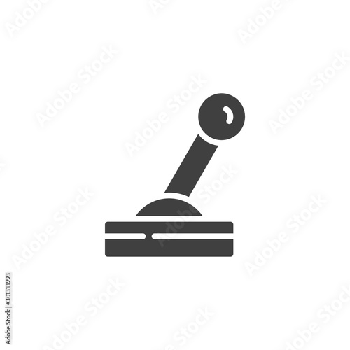 Lever control vector icon. filled flat sign for mobile concept and web design. Joystick lever glyph icon. Symbol, logo illustration. Vector graphics photo