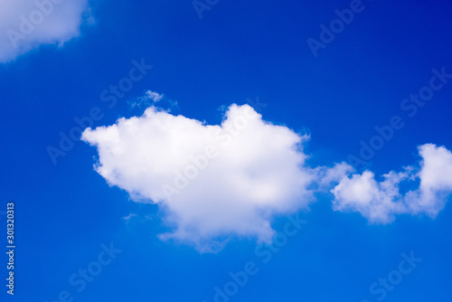 Blue sky with white clouds Background Copy space for text