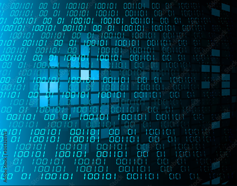 Blue cyber circuit future technology concept background