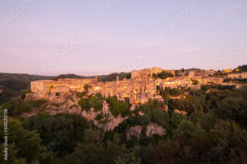 Sorano Village in Tuscany Italy