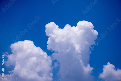 Blue sky with white clouds,Background,Copy space for text