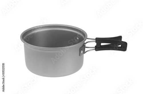 Camping pot isolated on white with clipping path