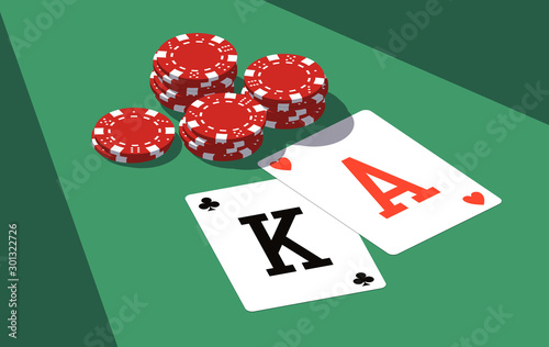 isometric illustration Blackjack in Online casino mobile app. Banner with Twenty-One Banner Online Casino isometric mobile app isolated on green background Blackjack Twenty-One Jackpot isometry poster