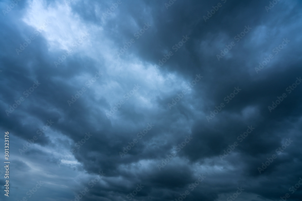 Dark thunderstorm clouds