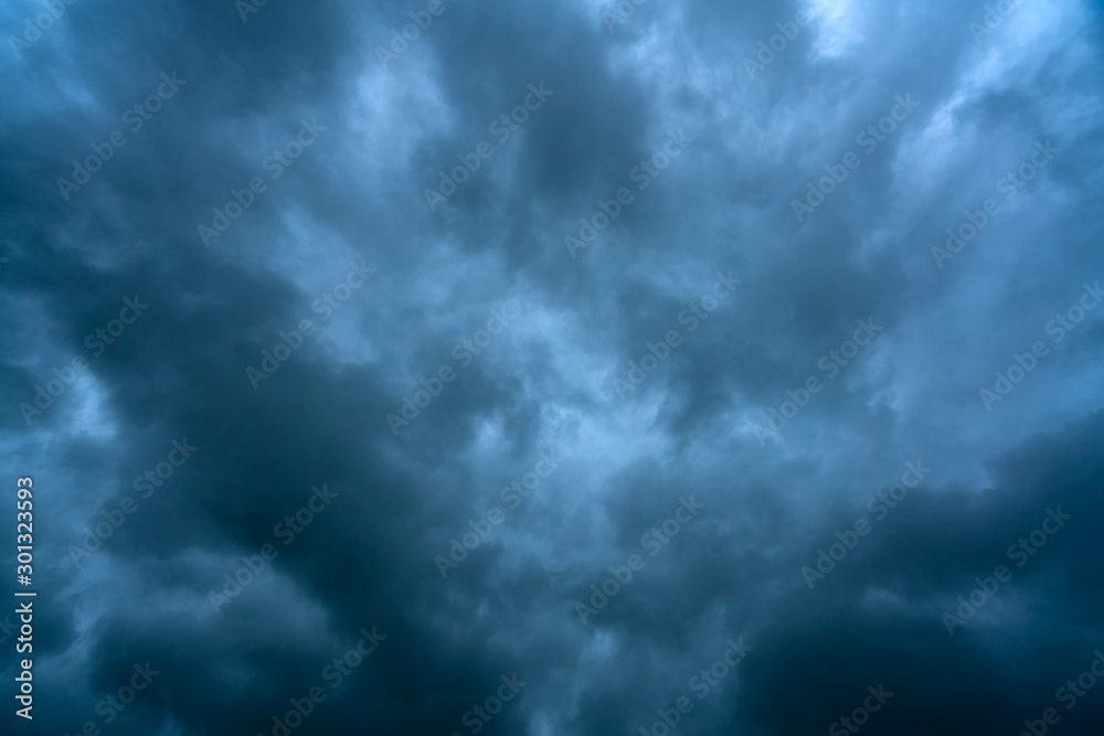 Dark thunderstorm clouds