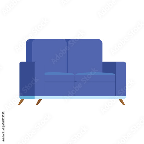 furniture comfortable sofa isolated icon vector illustration design
