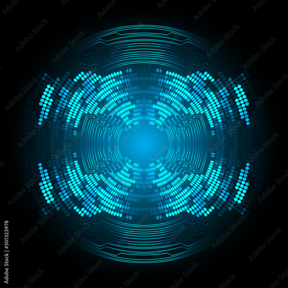 Blue cyber circuit future technology concept background Blue cyber circuit future technology concept background