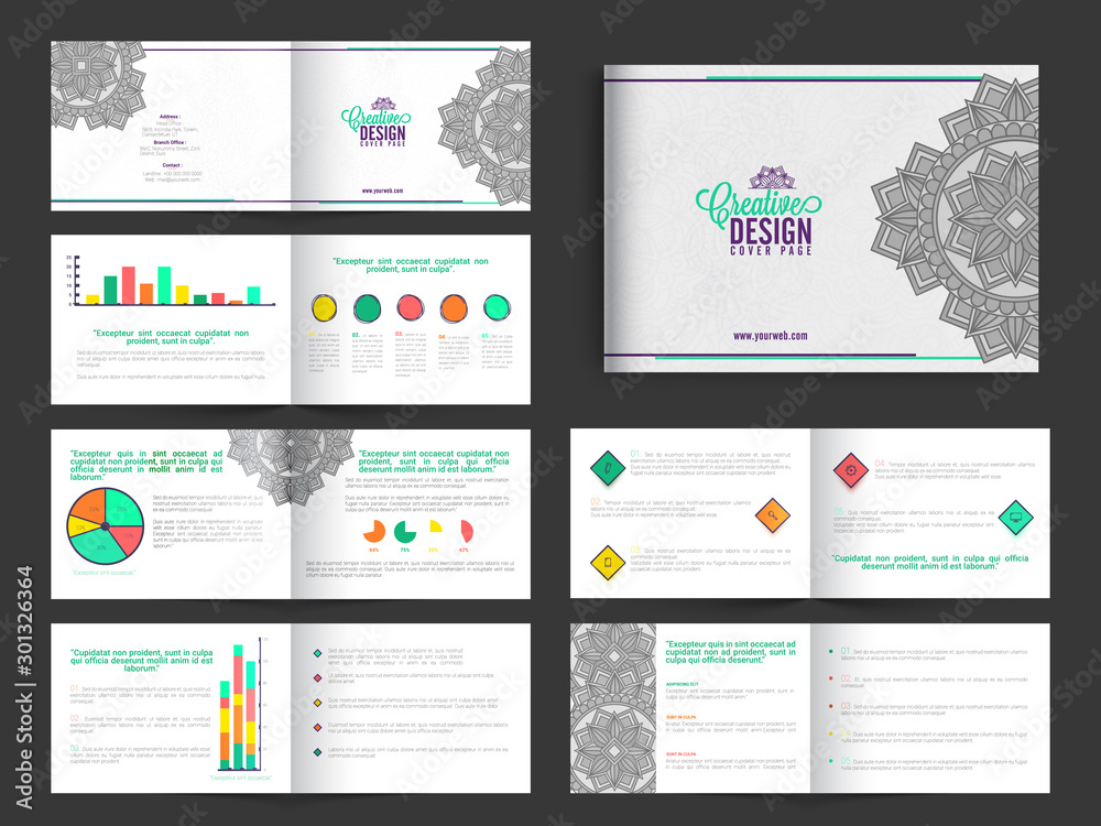 Creative Business Brochure Set of Twelve Pages.