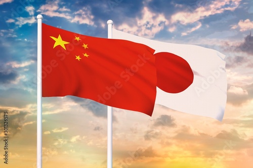 Canvas Print Relationship between the China and the Japan