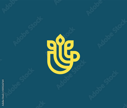 Cup tea logo icon vector template design element