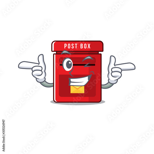 mailbox clings wink to cute cartoon wall