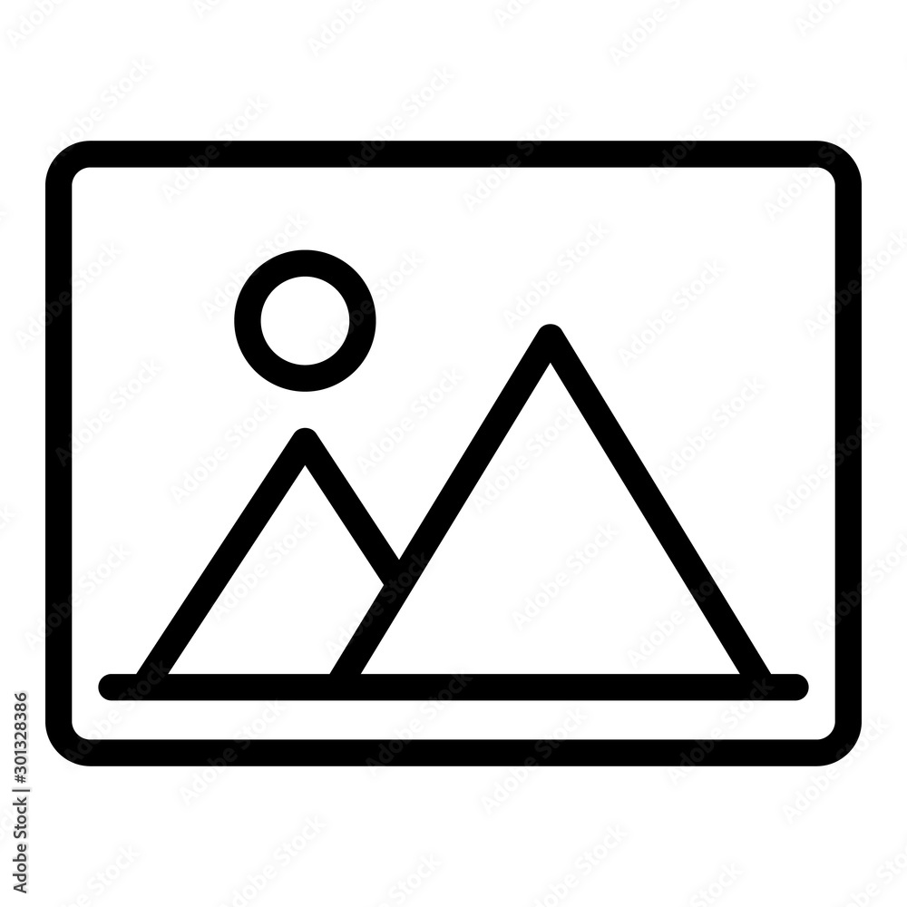 Editor picture icon. Outline editor picture vector icon for web design isolated on white background