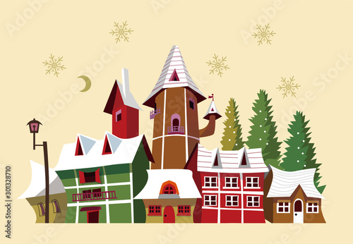 クリスマス　建物　北欧