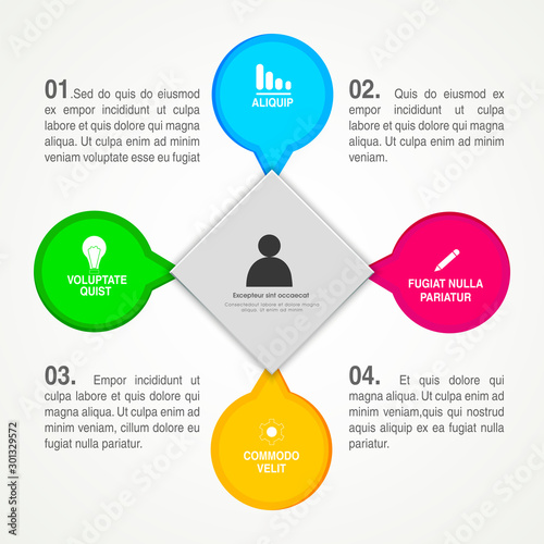 Infographic template layout for Business.