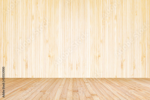 Wood texture background of floor and wall
