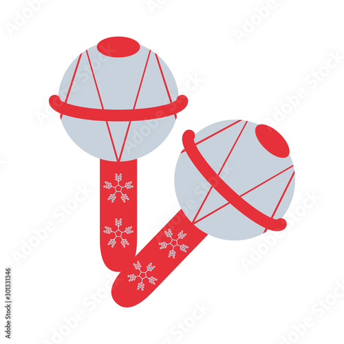 cute maracas musical instrument icon photo