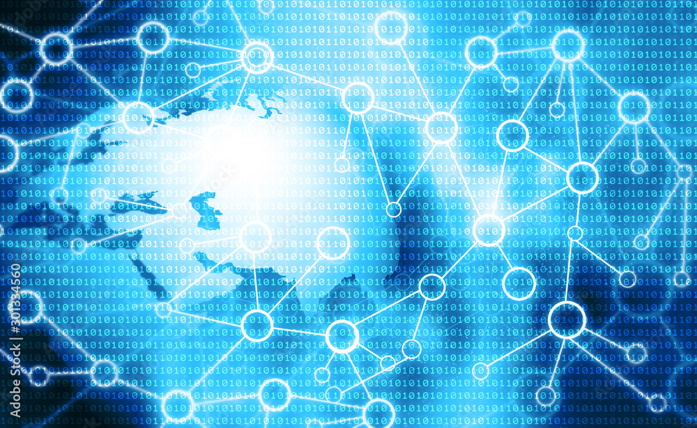 Obraz premium Global communication networking. 3d illustration .
