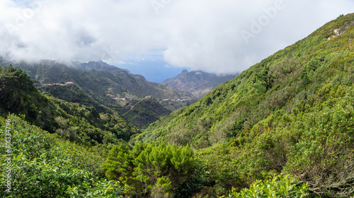 Landscape mountains view in Anaga park  Tenerife