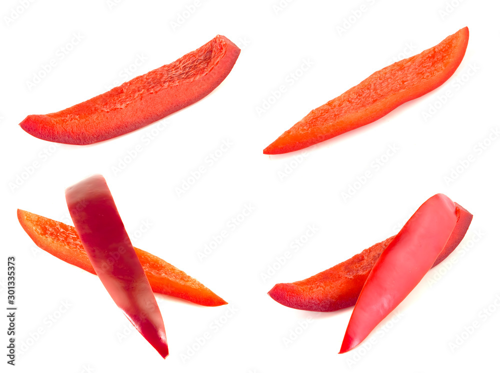 Red peppers isolated on white background Red peppers isolated on white background