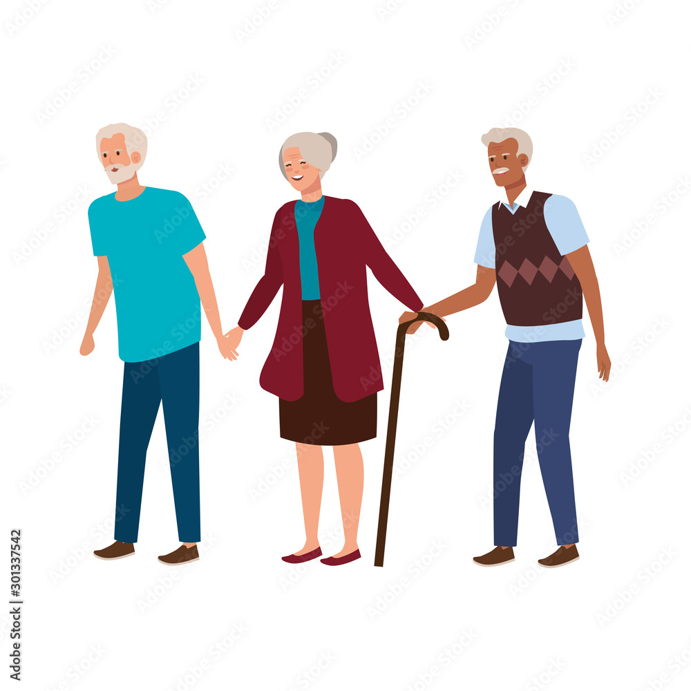 group old people avatar character vector illustration design group old people avatar character vector illustration design