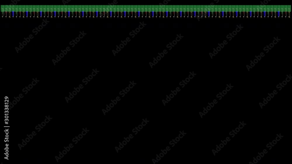 Christmas lights with transparent background flashing blinking with different patterns and Alfa Channel