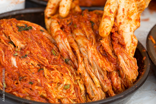 Famous Korean traditional food Kimchi(napa cabbage).