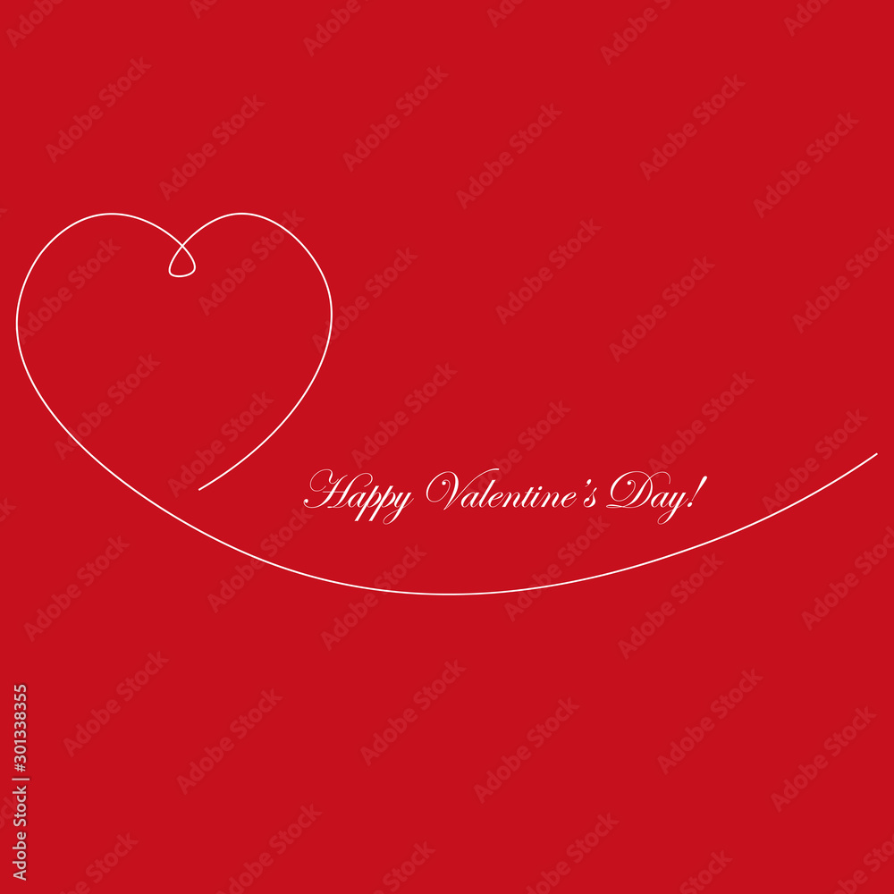 Valentines day card, vector illustration