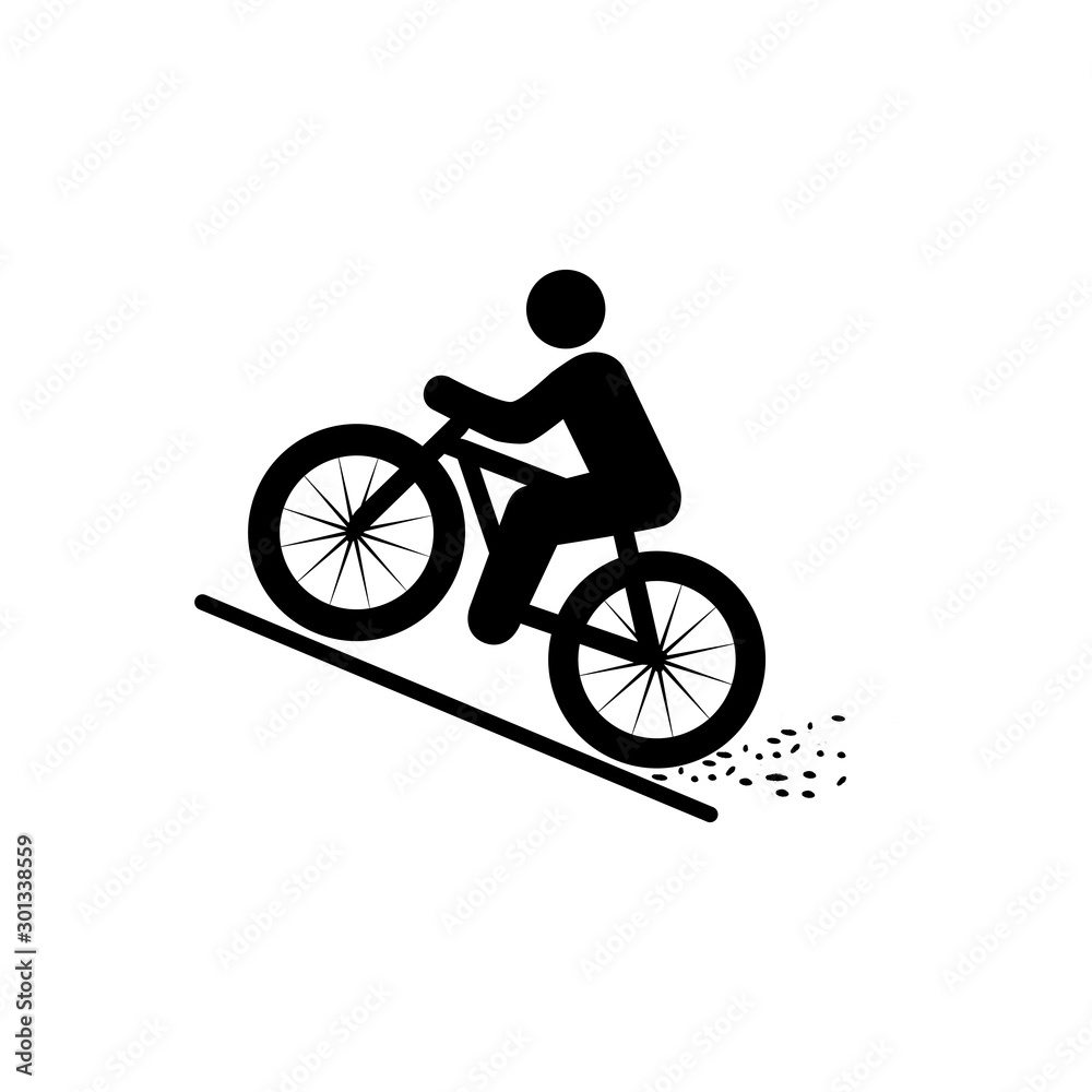 Naklejka premium bicycle logo icon vector flat design