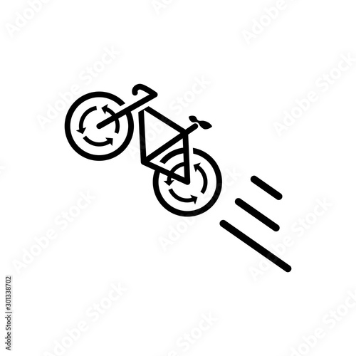 bicycle logo icon vector flat design