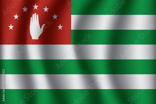 Flag of Abkhazia. Abkhazia Icon vector illustration eps10.