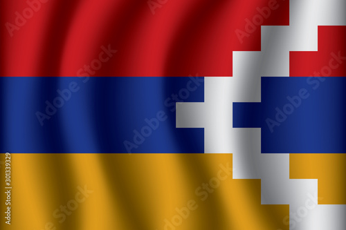 Flag of Nagorno Karabakh Republic. Nagorno Karabakh Republic Icon vector illustration eps10.