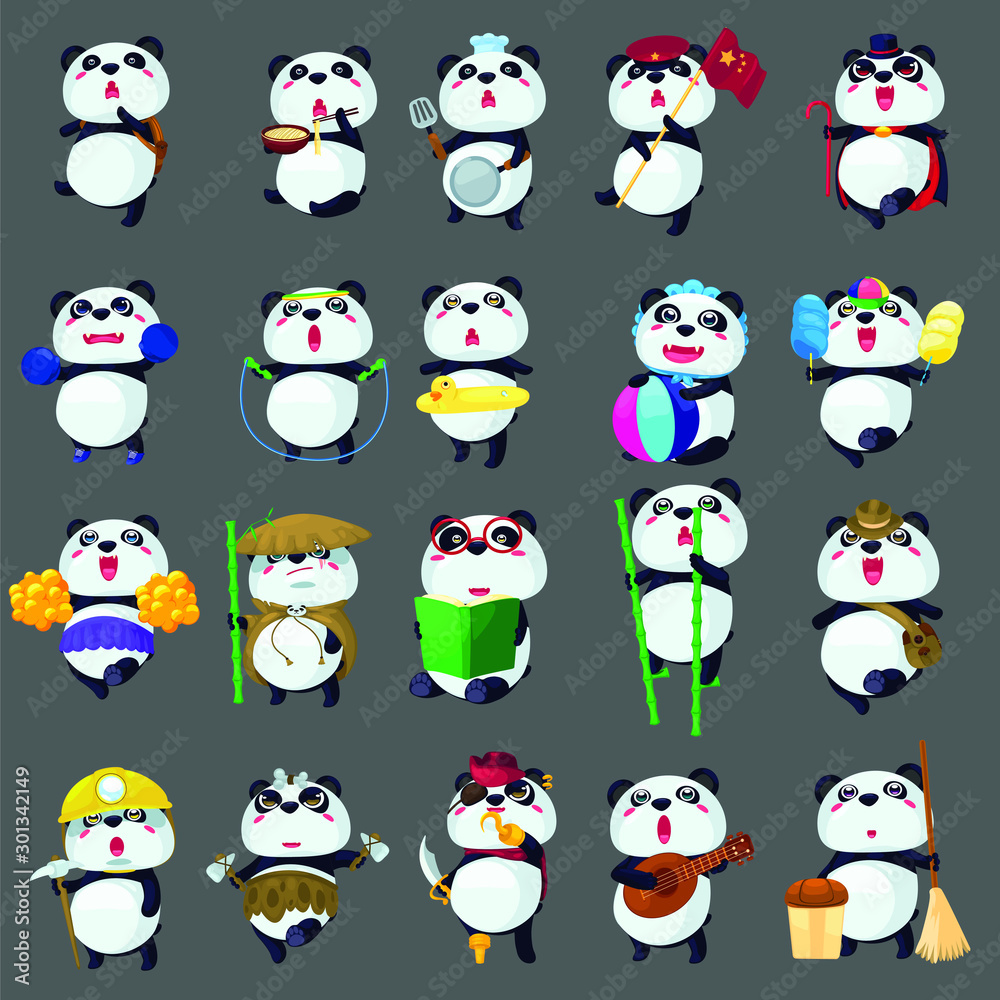 illustration panda vector design illustration panda vector design