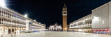 View of St. Mark's Square at night in Venice, Italy